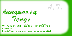 annamaria tenyi business card